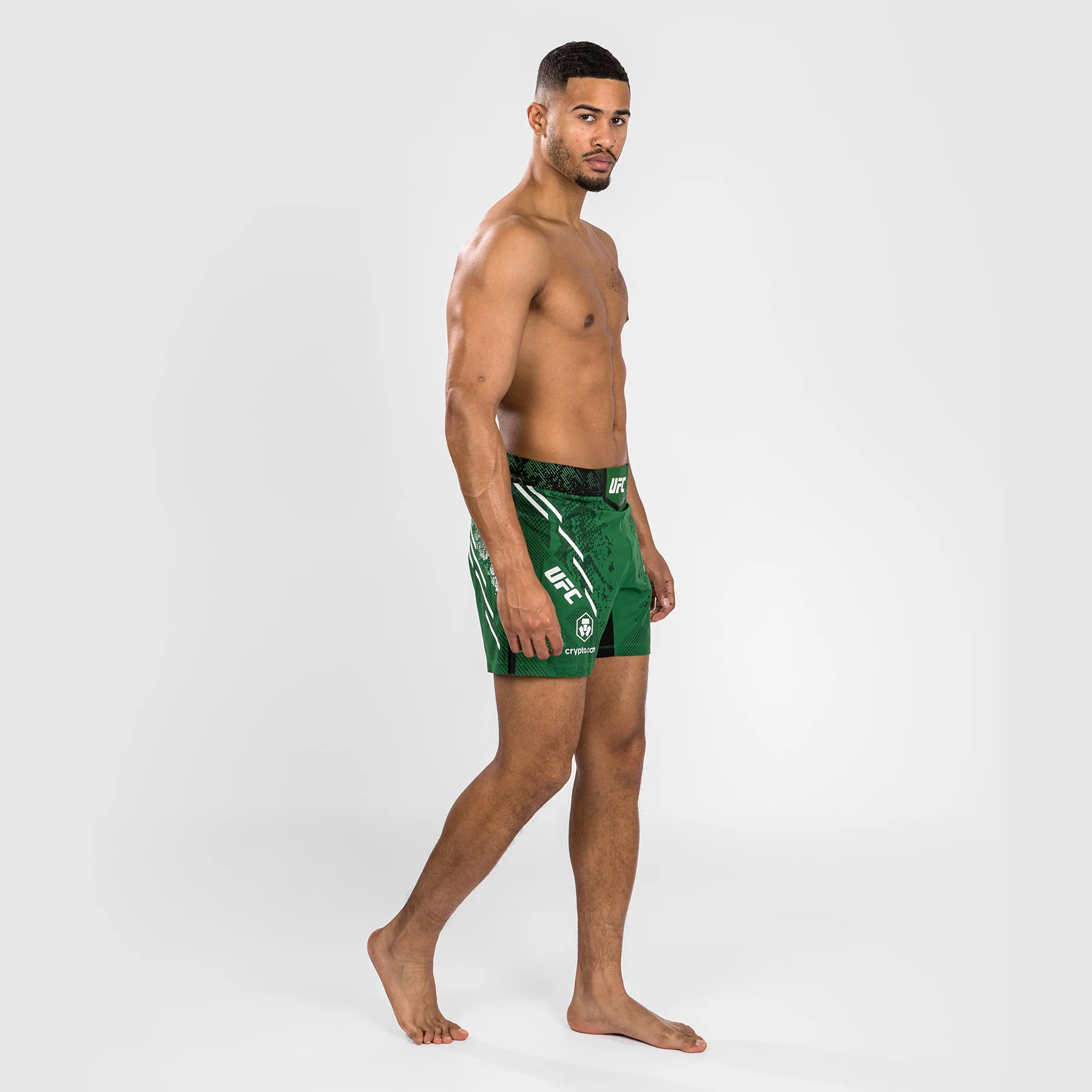 UFC Adrenaline by Venum Authentic Fight Night Men's Fight Short - Short Fit - Green - Image 3