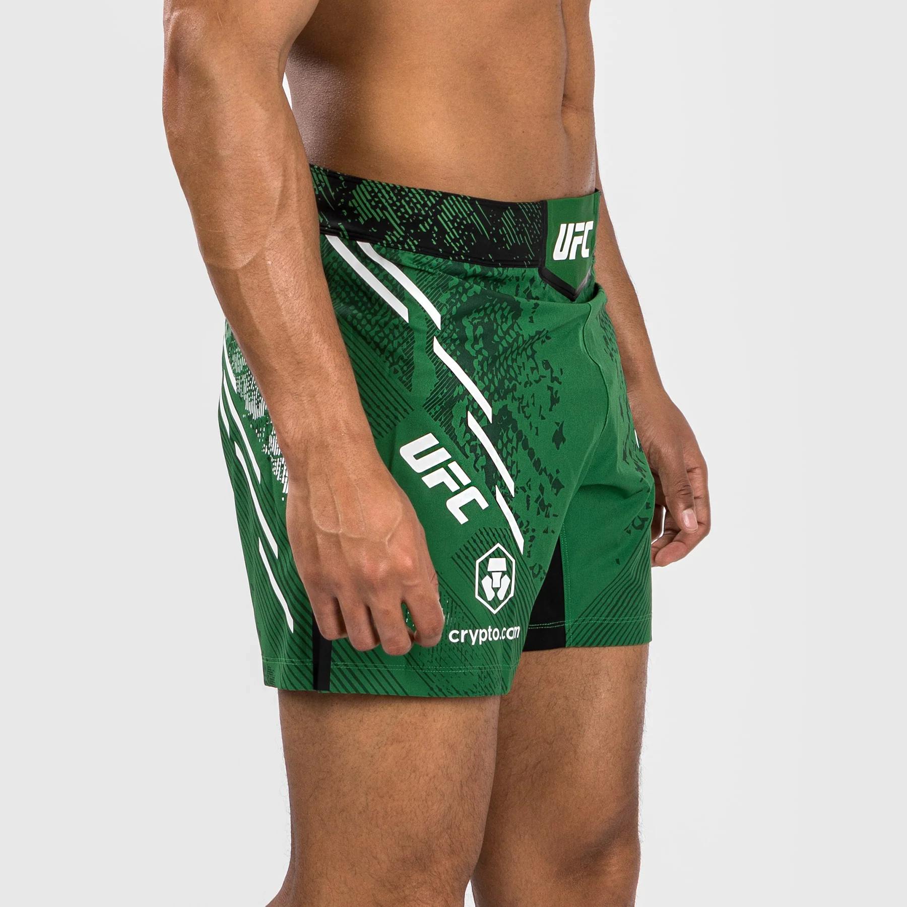UFC Adrenaline by Venum Authentic Fight Night Men's Fight Short - Short Fit - Green - Image 5