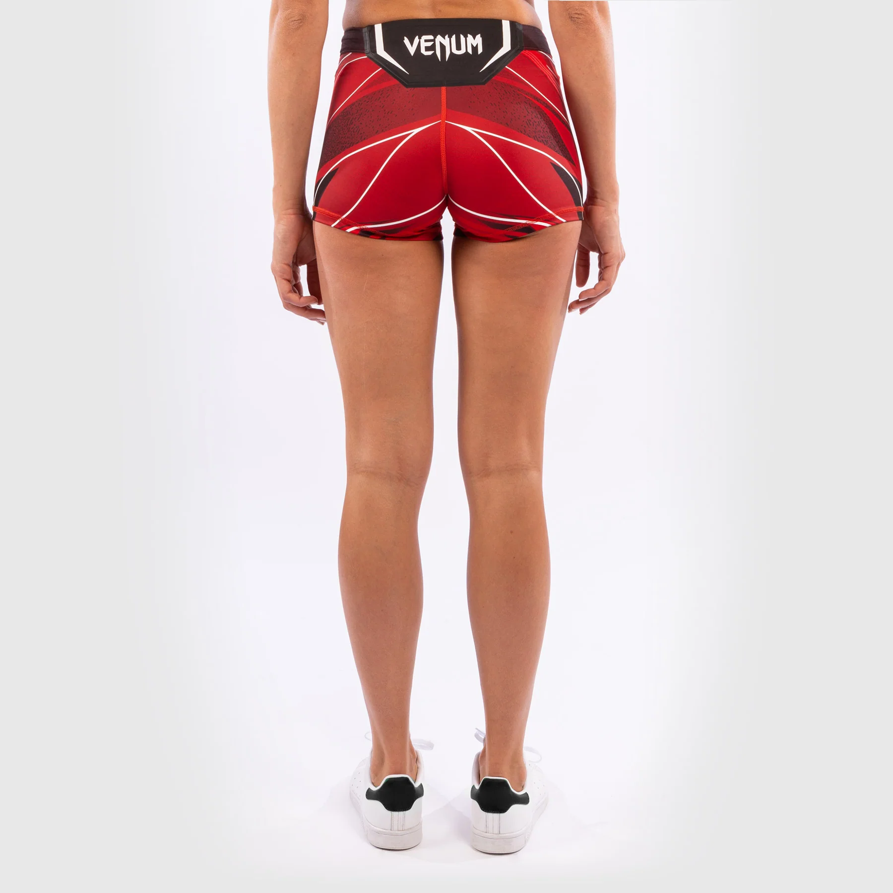 UFC Venum Authentic Fight Night Women's Vale Tudo Shorts - Short Fit - Red - Image 3