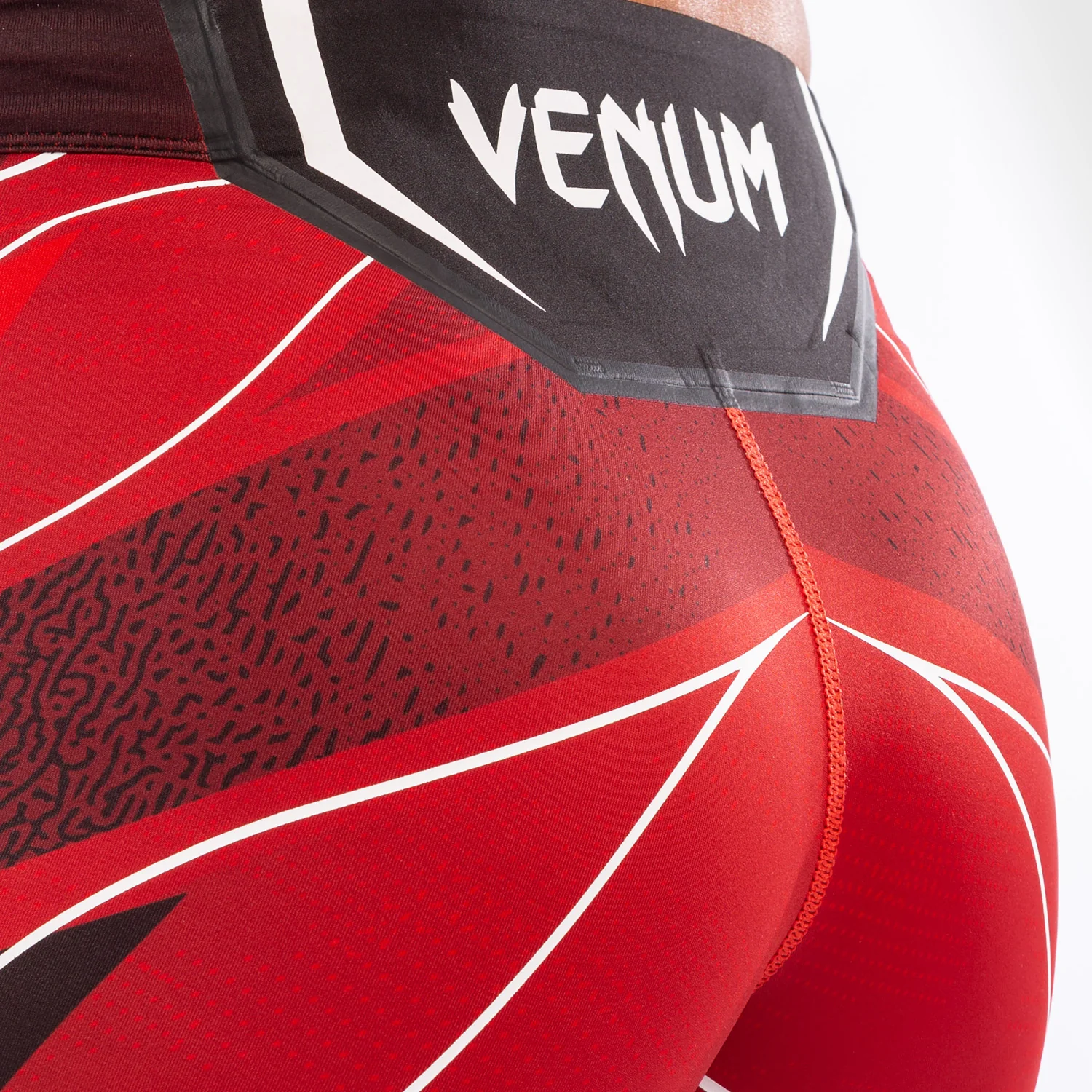 UFC Venum Authentic Fight Night Women's Vale Tudo Shorts - Short Fit - Red - Image 6
