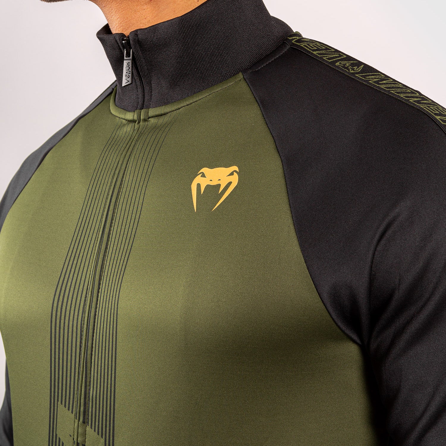 Venum Club 212 Track Jacket – Khaki/Black - Image 3