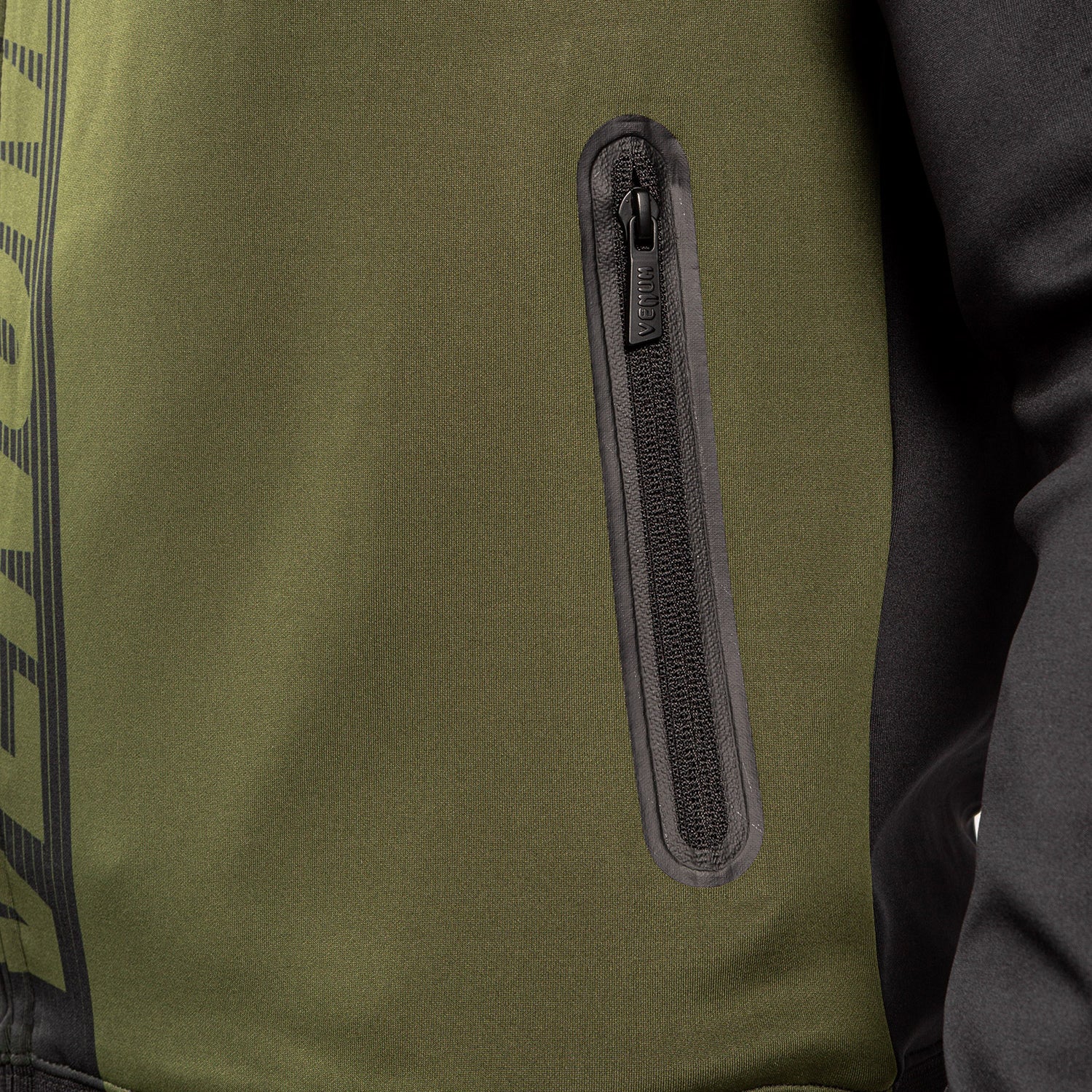 Venum Club 212 Track Jacket – Khaki/Black - Image 4