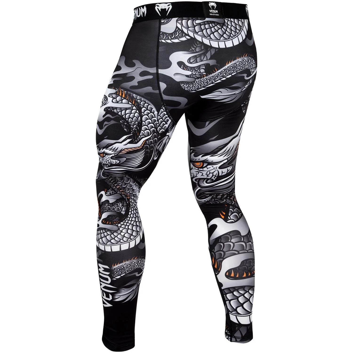 Venum Dragon's Flight Compression Tights - Black/White - Image 4