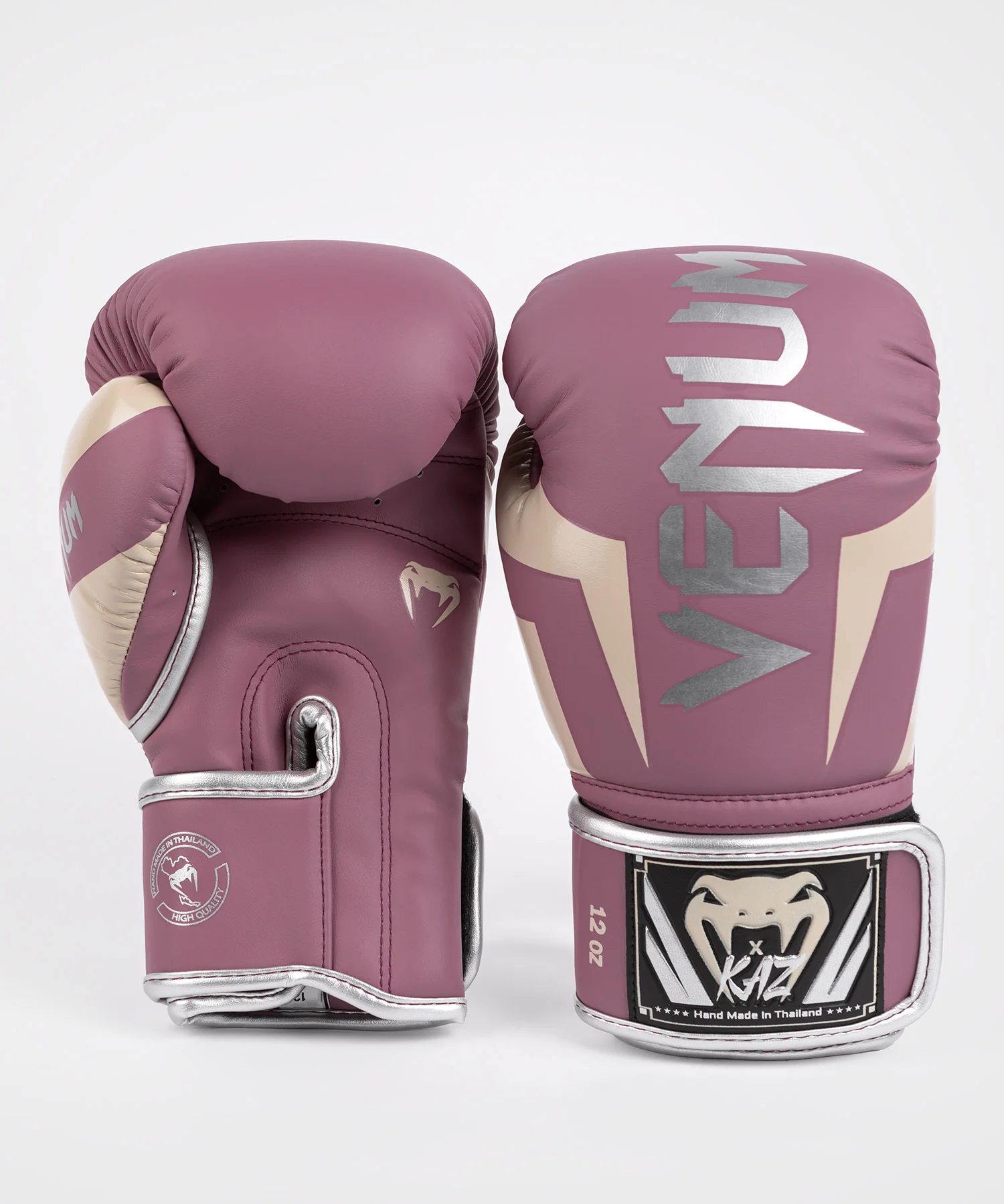 Venum x Kaz Elite Boxing Gloves - Dusky Orchid - Image 3