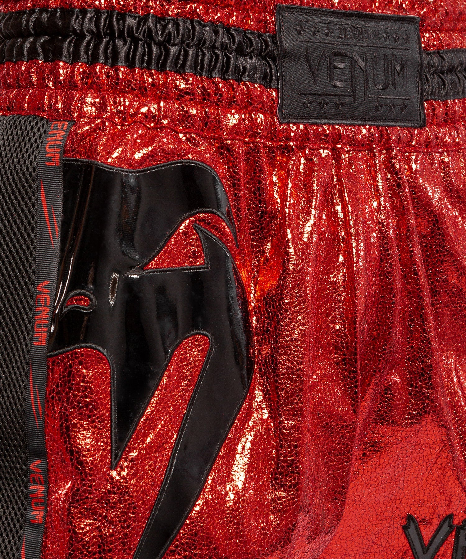 Venum Giant Foil Muay Thai Shorts - Red/Black - Image 3