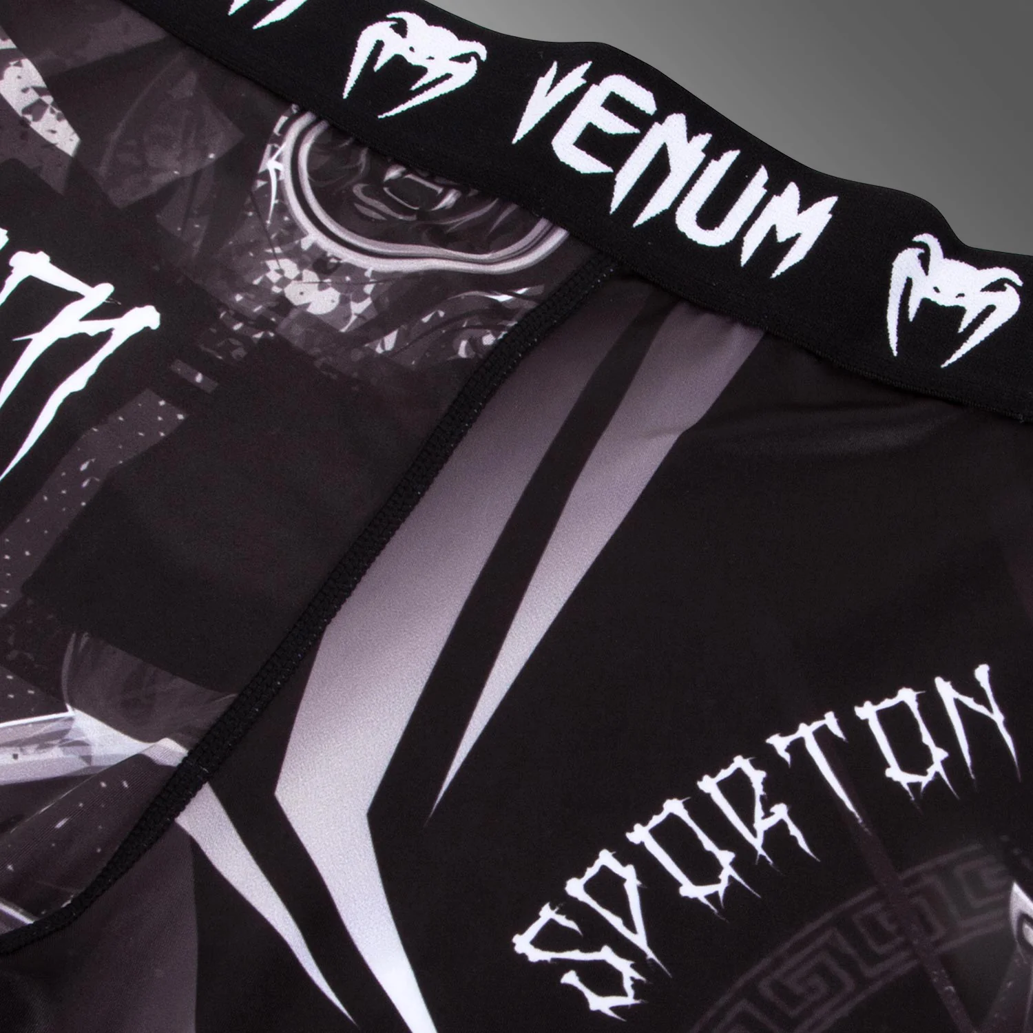 Venum Gladiator 3.0 Compression Tights - Black/White - Image 7