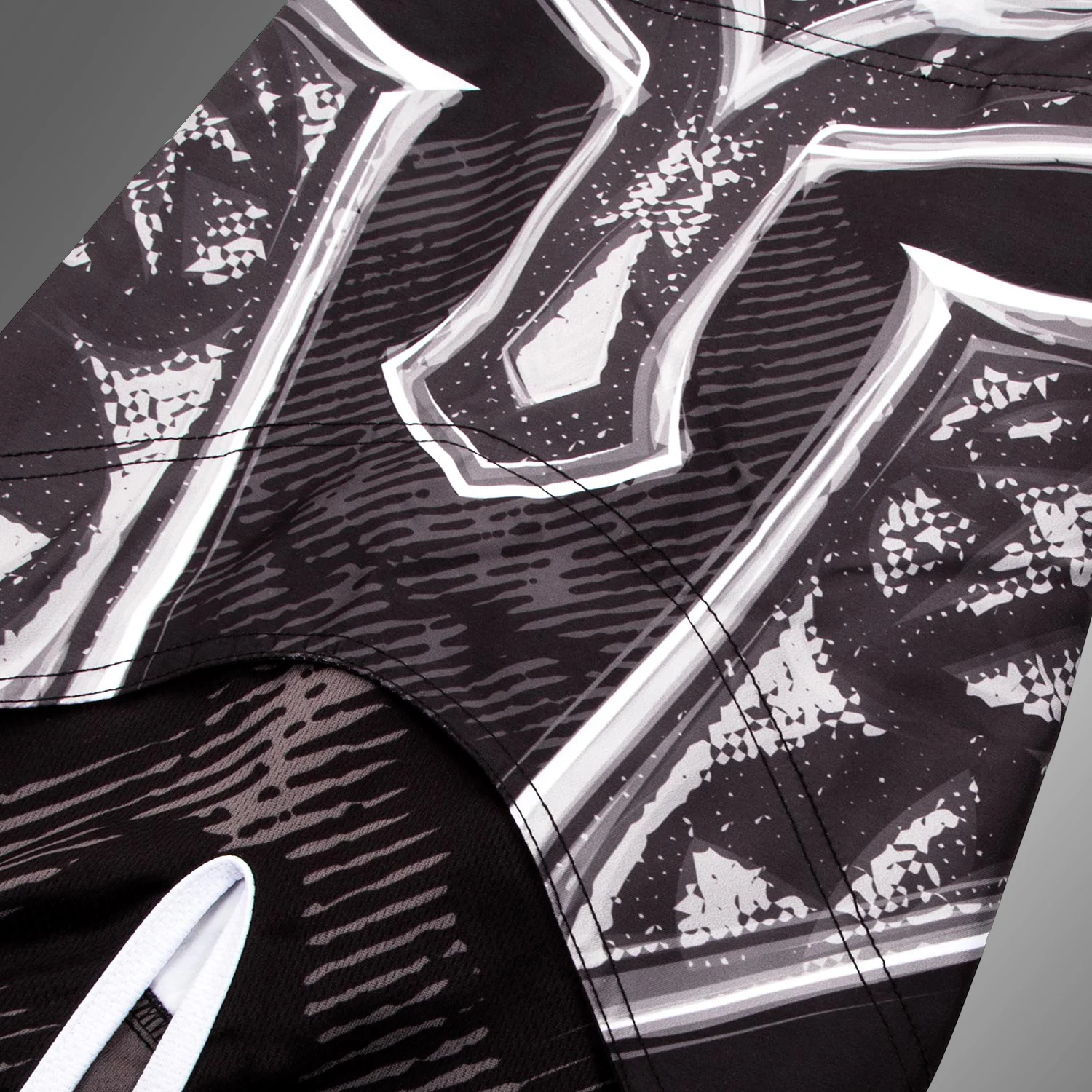 Venum Gladiator 3.0 Fightshorts - Black/White - Image 5