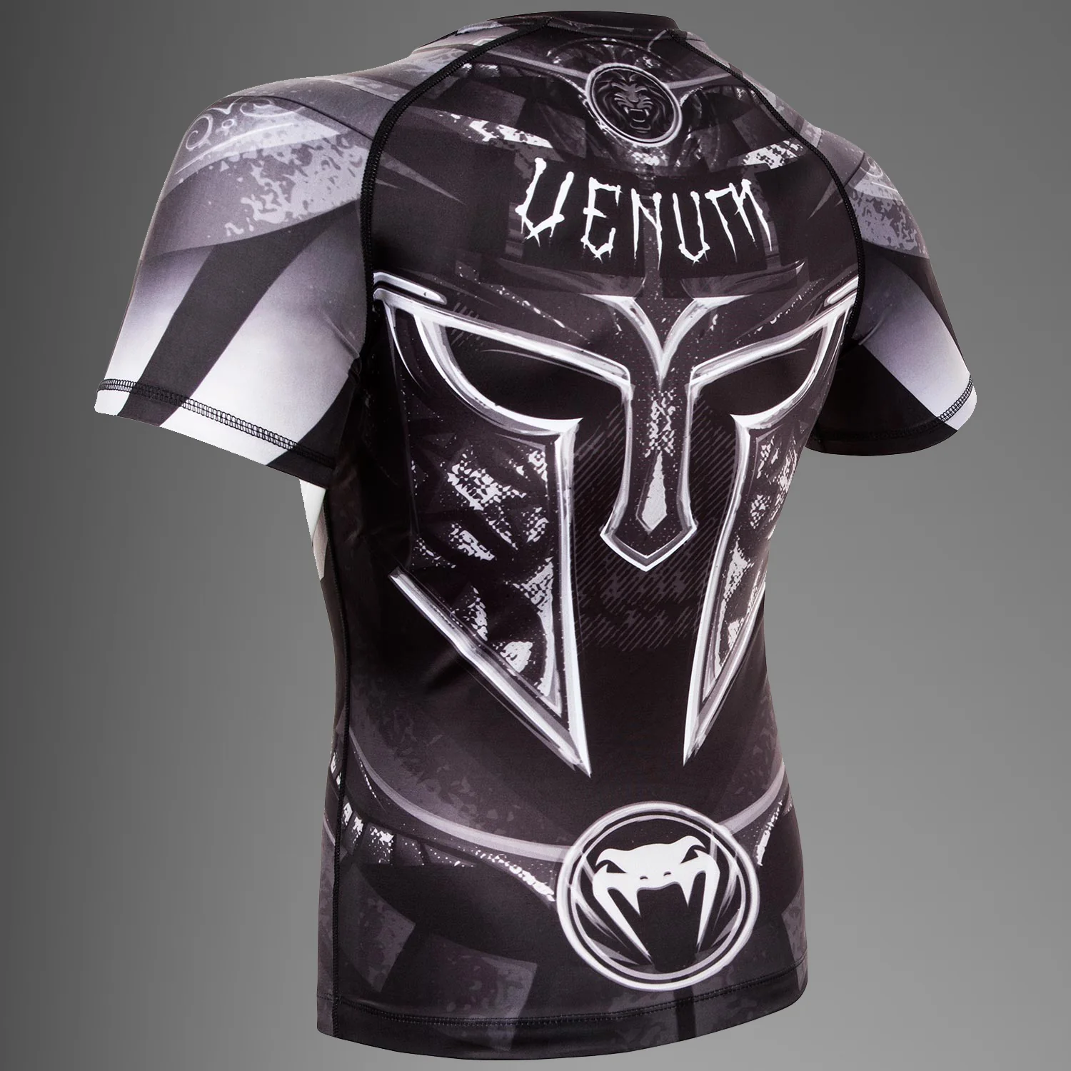 Venum Gladiator 3.0 Rashguard - Black/White - Short Sleeves - Image 3