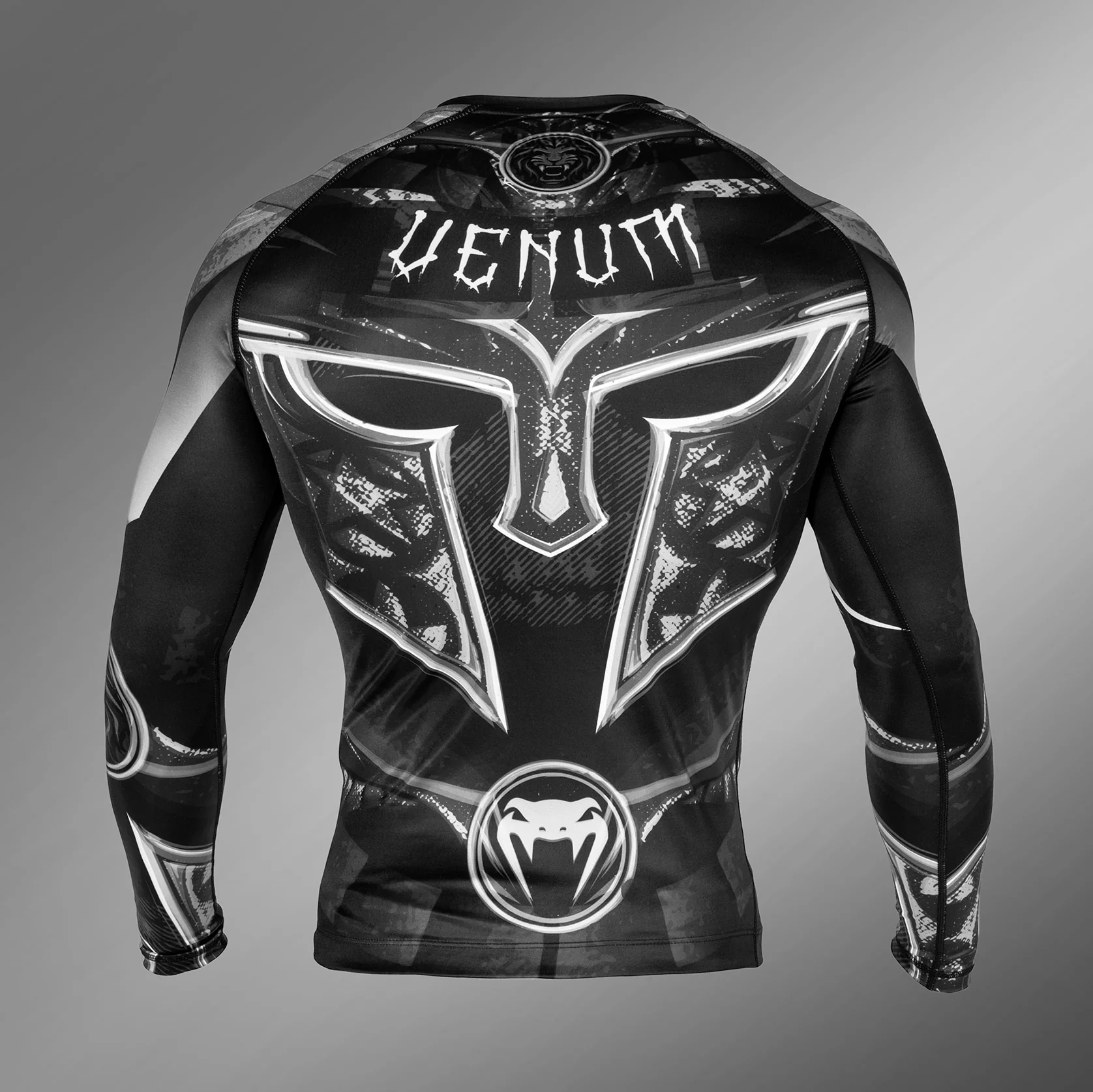 Venum Gladiator 3.0 Rashguard - Long Sleeves - Black/White - Image 4