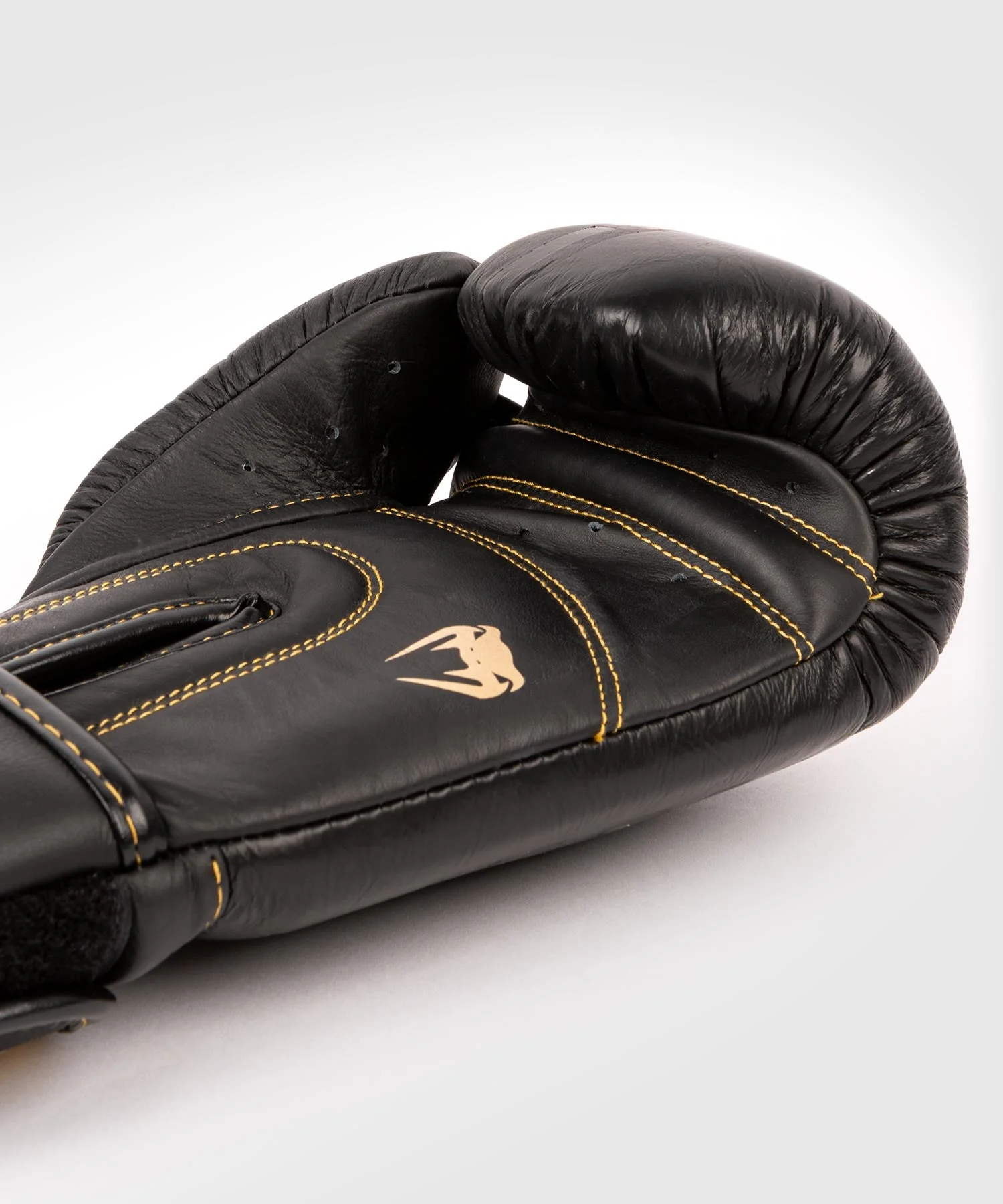 Venum Shield Pro Boxing Gloves Velcro - Black/Black-Gold - Image 6