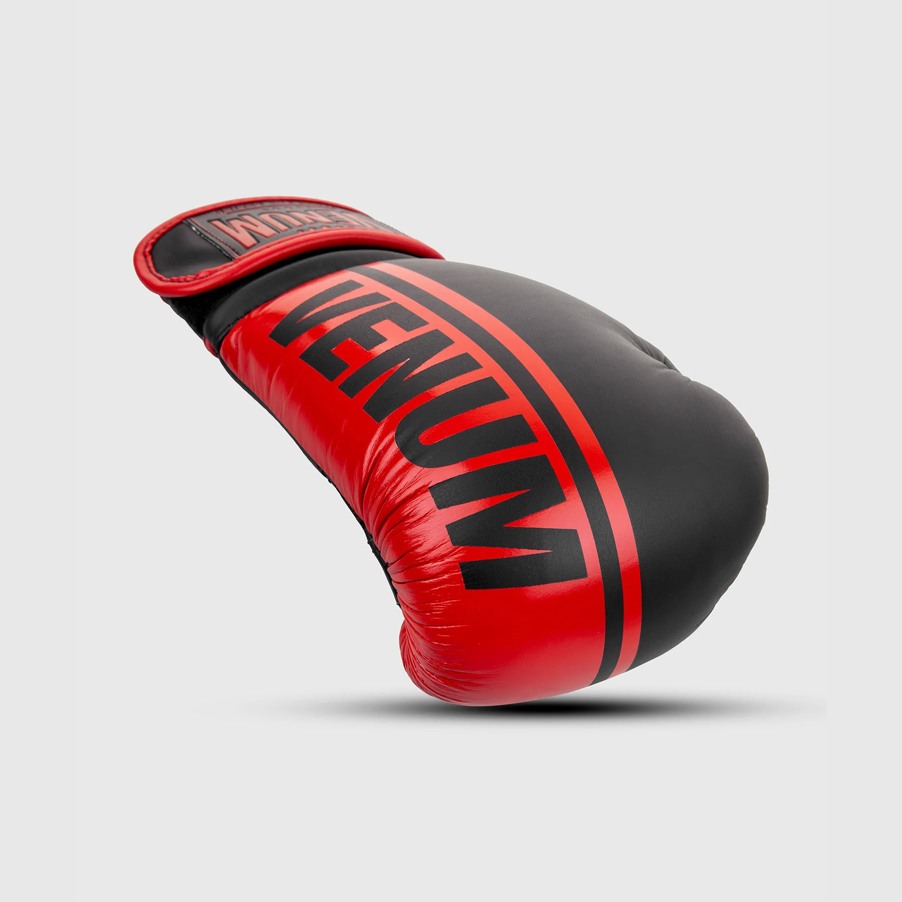 Venum Shield Pro Boxing Gloves Velcro - Black/Red - Image 3